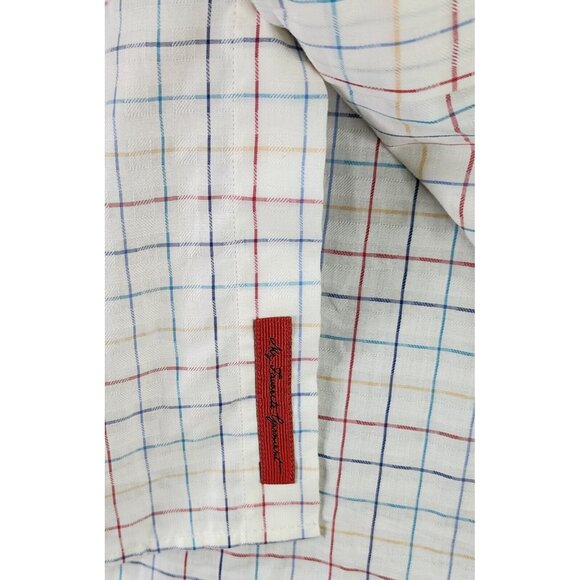 Luchiano Visconti Shirt Mens XLT Multicolor Striped Preppy Button Up Long Sleeve - Picture 10 of 11